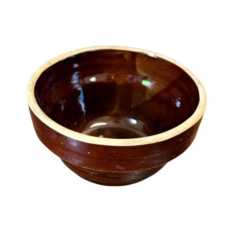 Vintage McCoy USA Brown Beehive Mixing Bowl Stoneware Pottery 5